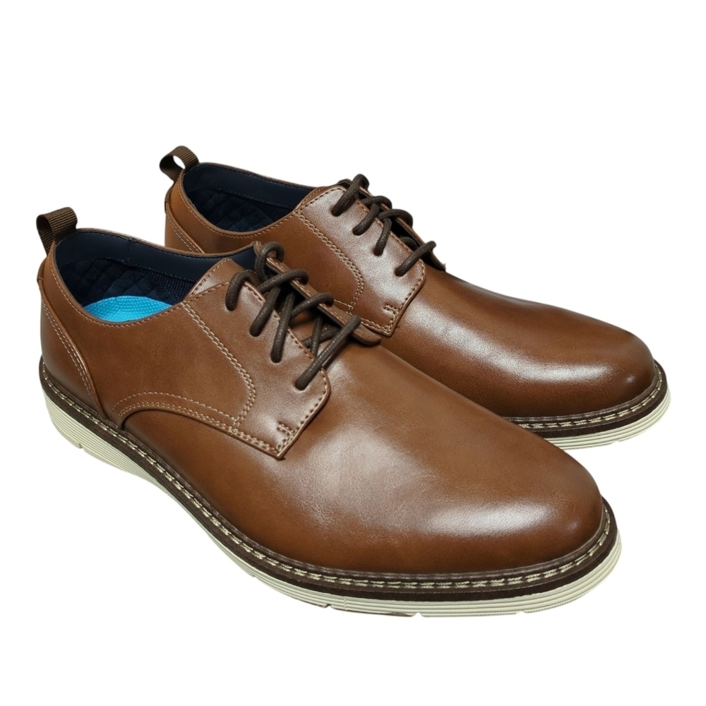 Edwin Tan Leather Oxfords